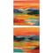 Flower Hill Sunset by Silvia Vassileva 14" x 14" Canvas Wall Art (Set of 2)